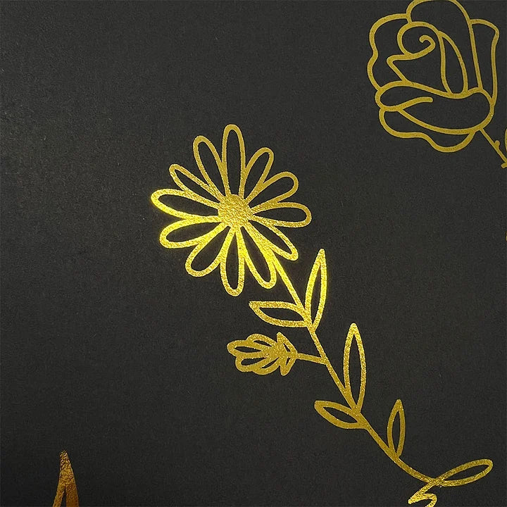 ⭐️Cadre personnalisé en feuille d'or avec fleur de naissance