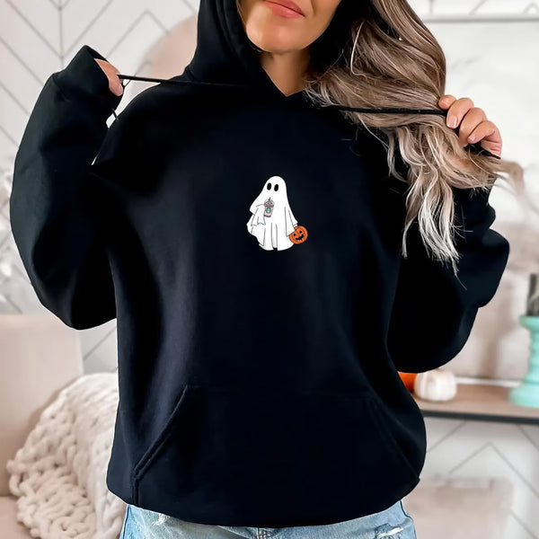 🎃 Custom Ghost Drinking Embroidered Sweatshirt 👻