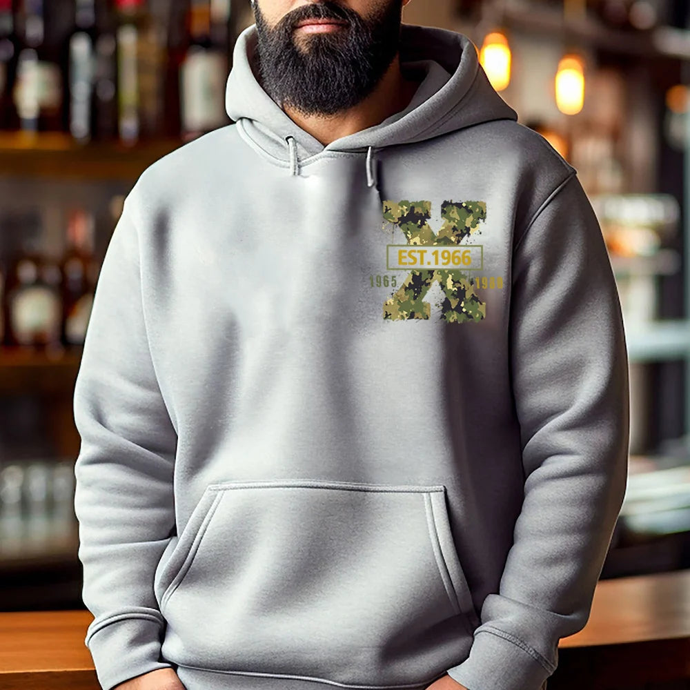 Generation X Camflauge Sweatshirt mit beidseitigem Aufdruck für das kundenspezifische Jahr