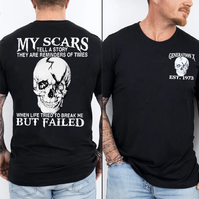 T-shirt Custom Gen X FAFO Est 1965-1980, Quand la vie a essayé de me briser mais a échoué T-shirt Gen X