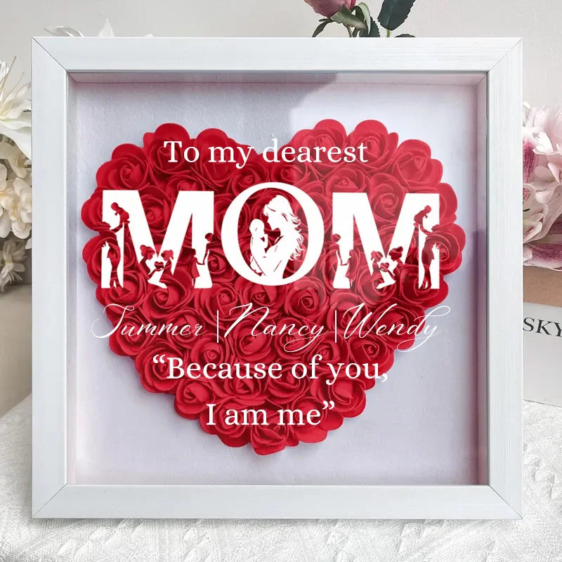 Gemütliche Mutterschaftsmomente – MOM Embrace Baby Flower Shadow Box, kreatives Muttergeschenk