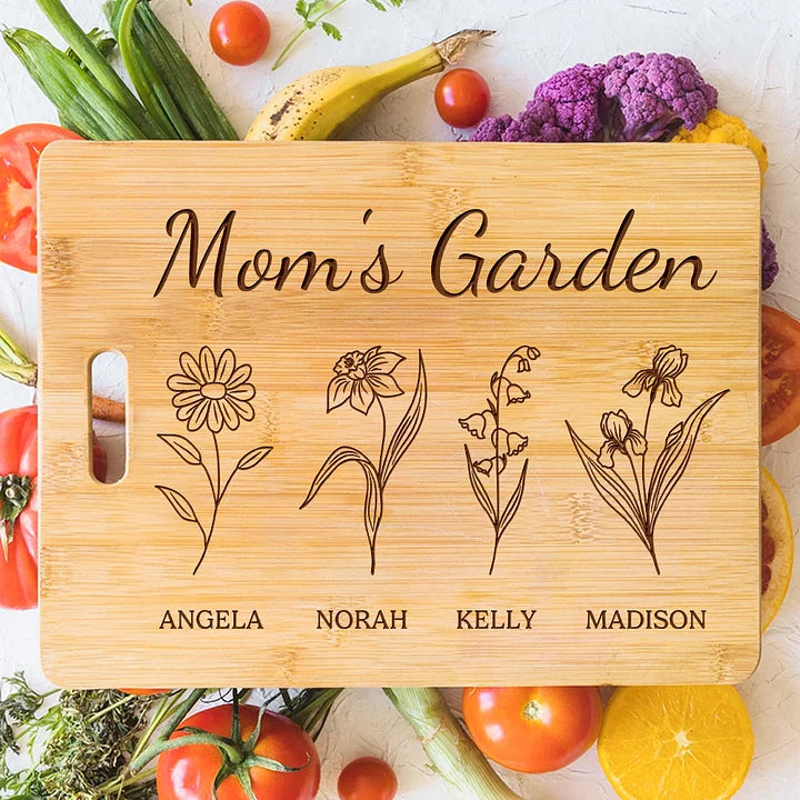 Mamas Garten ist ihr Kinder Personalisiertes Schneidebrett