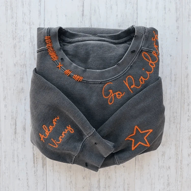 VINTAGE CUSTOM CREW - Sweat-shirt à col rond personnalisé brodé