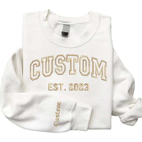 Sweat-shirt personnalisé avec texte brodé et noms des petits-enfants Cadeau personnalisé pour grand-mère Grammy Oma Maman Mimi Mum Anniversaire