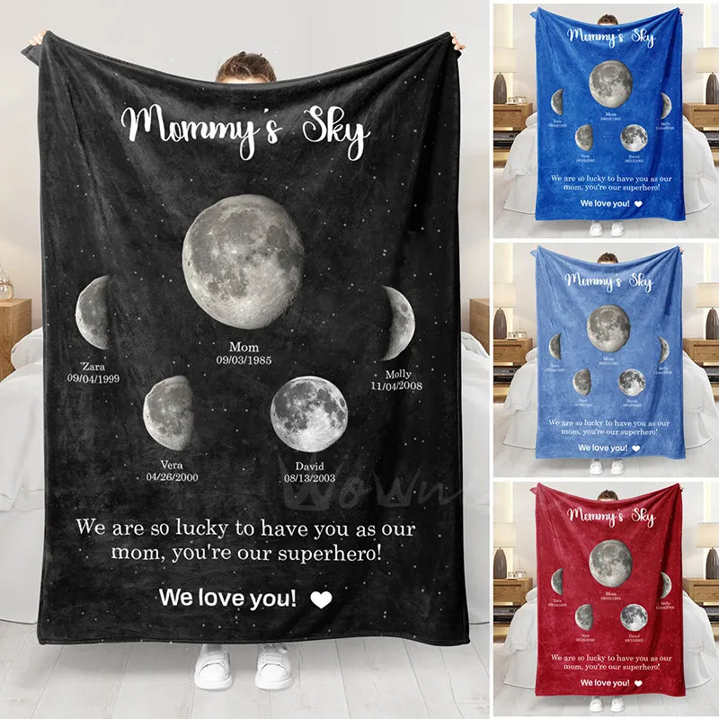 Manta Personalizada Surrounding Moon - Regalo Universo de Mamá para Mamá Abuela
