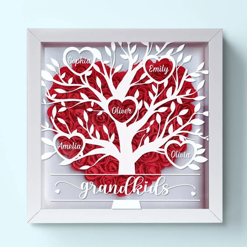 Las madres son la necesidad de la invención - Caja de sombra personalizada con flores para la familia - Día de la Madre, regalo para mamá, abuela