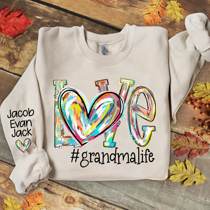 Sudadera Love Grandma and Mom Life Color Trend - Regalo para Mamá