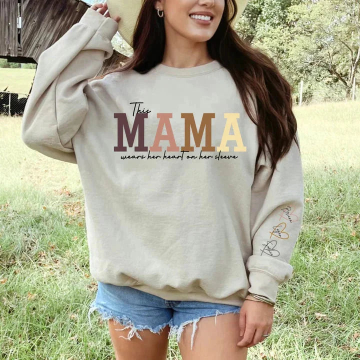Sudadera "Wear Heart On Sleeve" para Mamá y Abuela