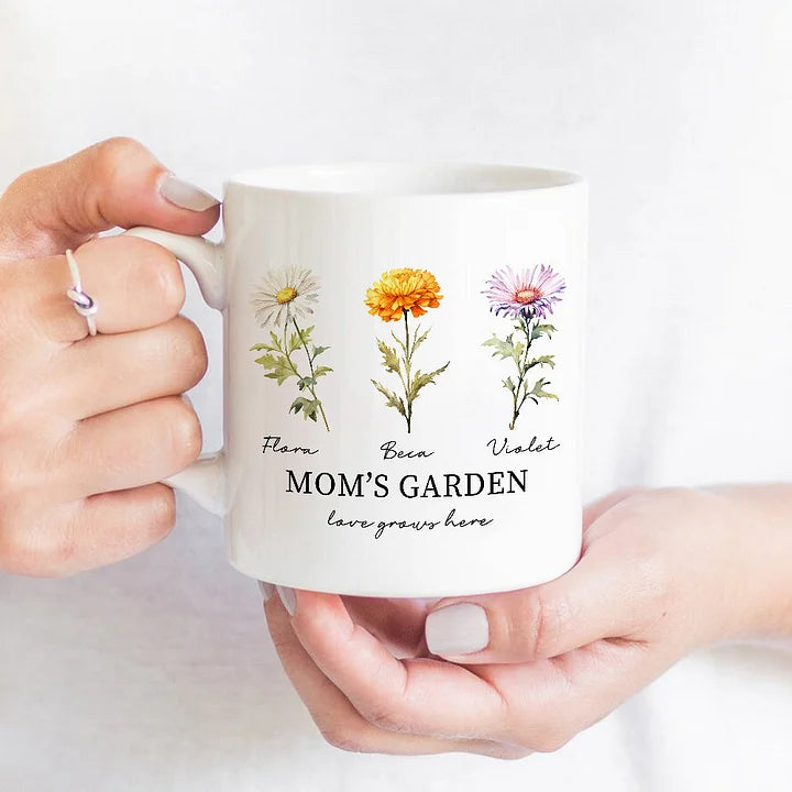 Mamas Garten ist ihre Kinder Personalisierte Tasse Geschenk für Mama Oma