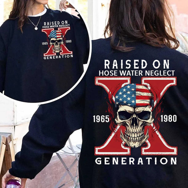 Custom Est Year Gen X Skull Proud Member Fck Your Feelings Generation Hoodie