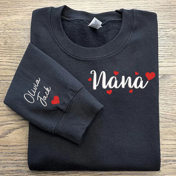 Besticktes Nana-Sweatshirt – Geschenk für Mama, Papa, Oma, Opa