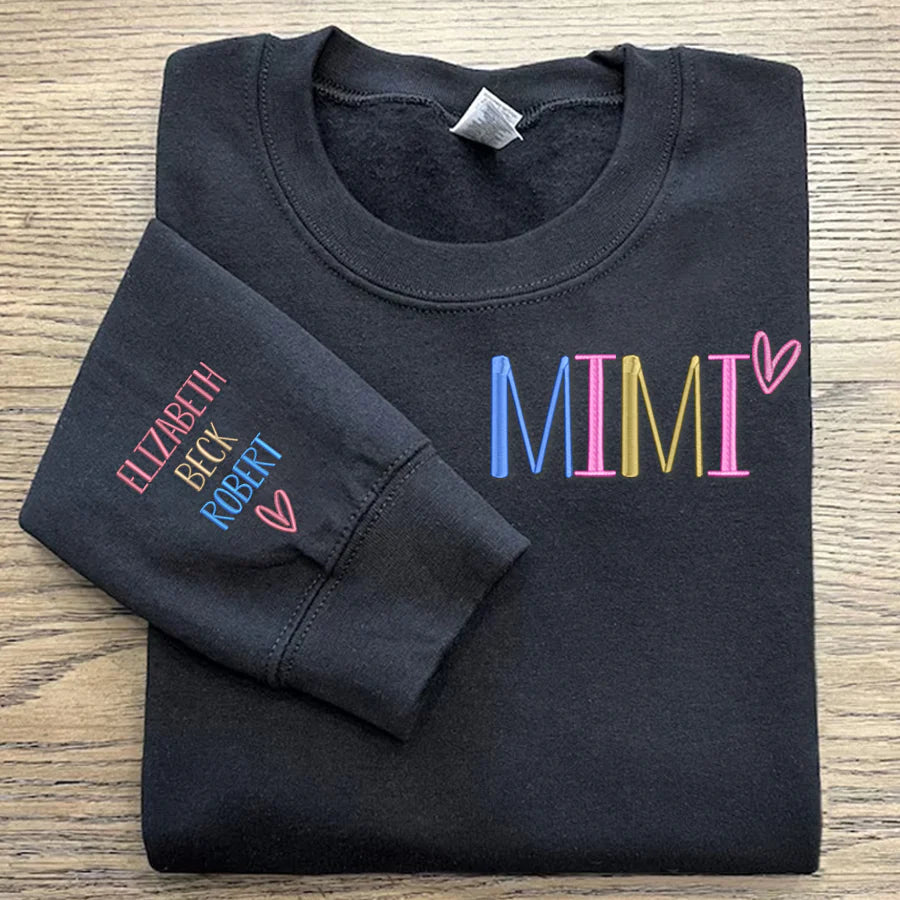 Sweat-shirt tendance grand-mère brodé personnalisé - Cadeau pour maman grand-mère