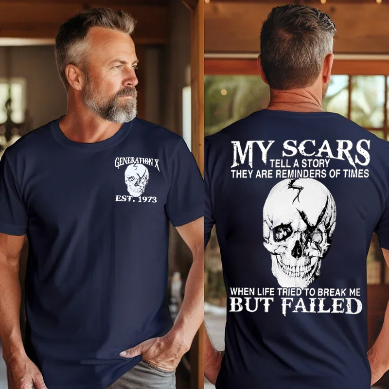 T-shirt Custom Gen X FAFO Est 1965-1980, Quand la vie a essayé de me briser mais a échoué T-shirt Gen X