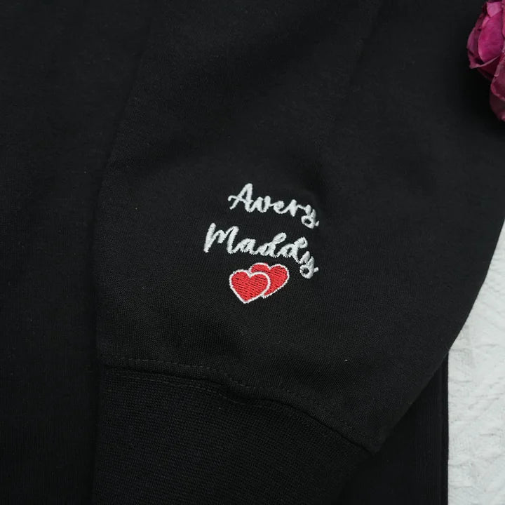 Felpa Mom/Mum con Foto, Felpa con Cappuccio Ricamata Personalizzata Ritratto di Mama e Bambini, Regalo per Mom Mum Mama Mommy