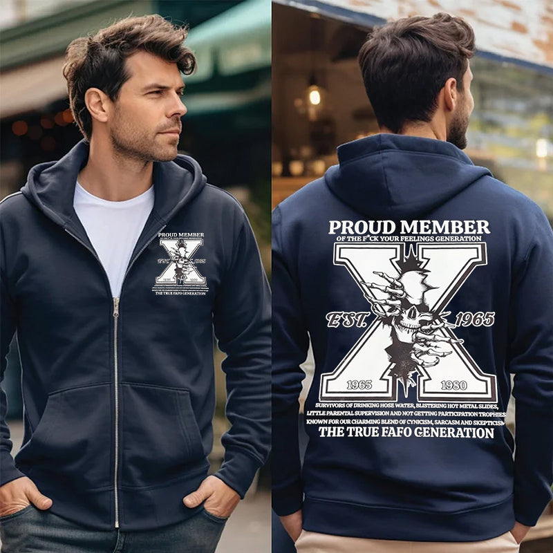 Gen X Shirt, GenX Skull 2 ​​Seiten T-Shirt, Vintage GenX 1965-1980 Shirt