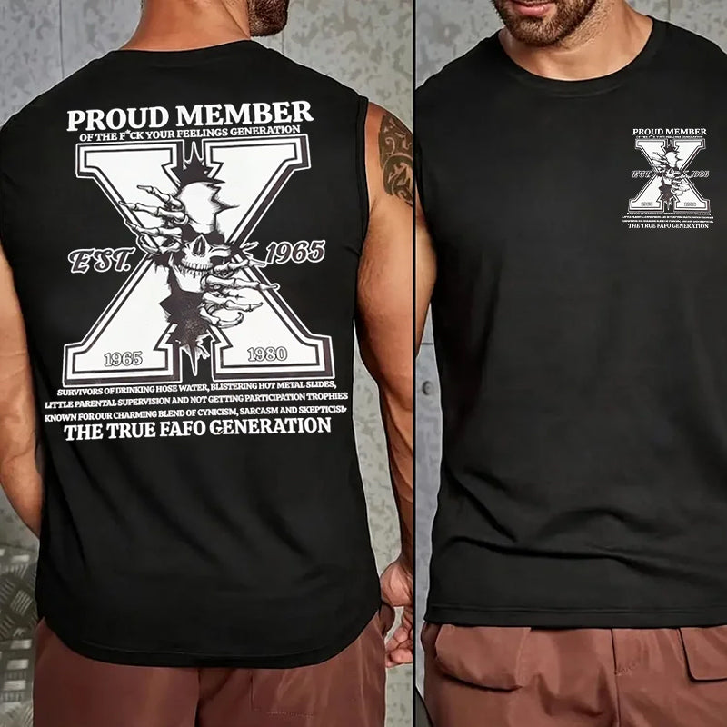 Gen X Shirt, GenX Skull 2 ​​Seiten T-Shirt, Vintage GenX 1965-1980 Shirt