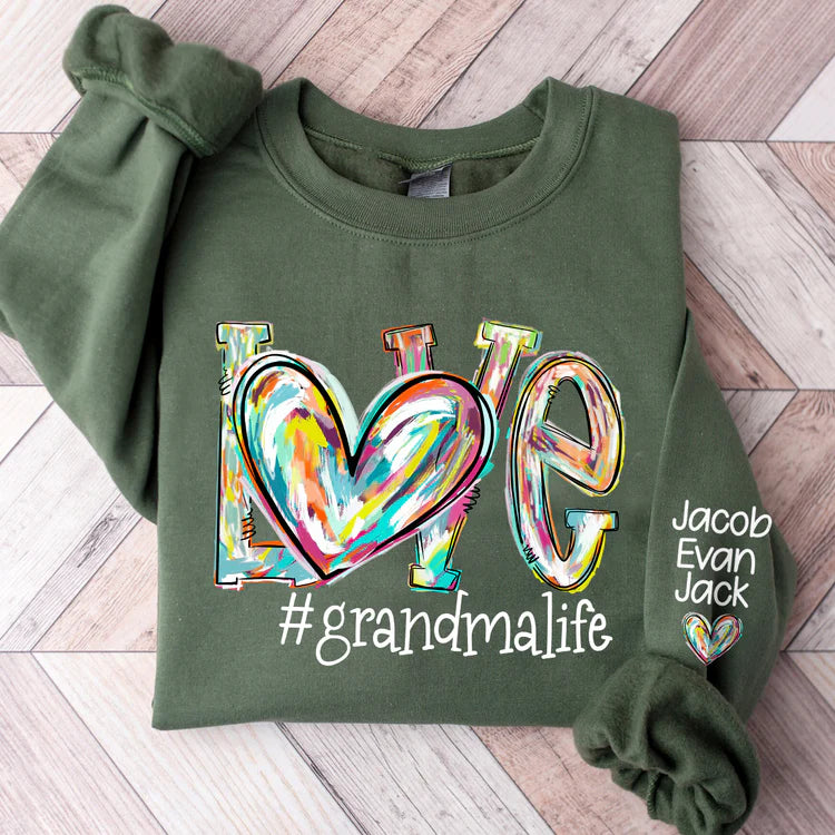 Sudadera Love Grandma and Mom Life Color Trend - Regalo para Mamá