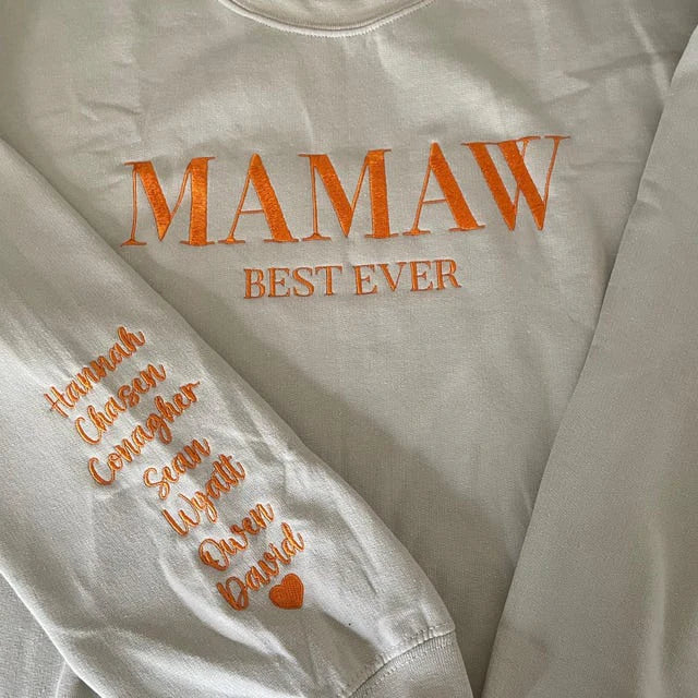 Personalisiertes Mama Besticktes Sweatshirt, Benutzerdefinierter Mama-Stickerei-Hoodie, Neues Mama-Outfit