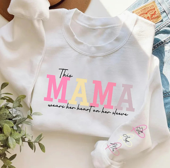 Sudadera "Wear Heart On Sleeve" para Mamá y Abuela