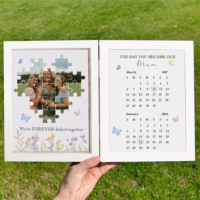 Individueller Puzzle-Bilderrahmen „Der Tag, an dem du unsere Mama wurdest“ 