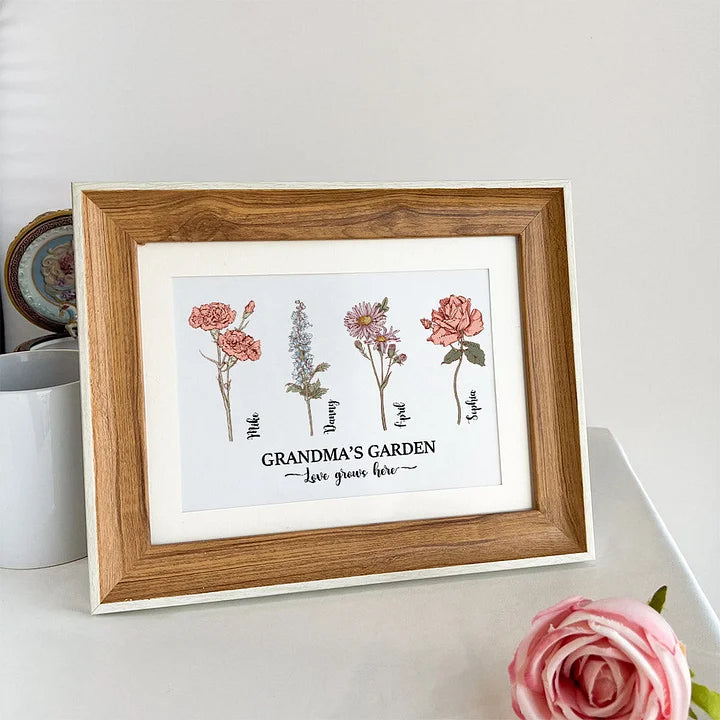 Mamas Garten ist ihr Kinder-Kunstdruckrahmen 