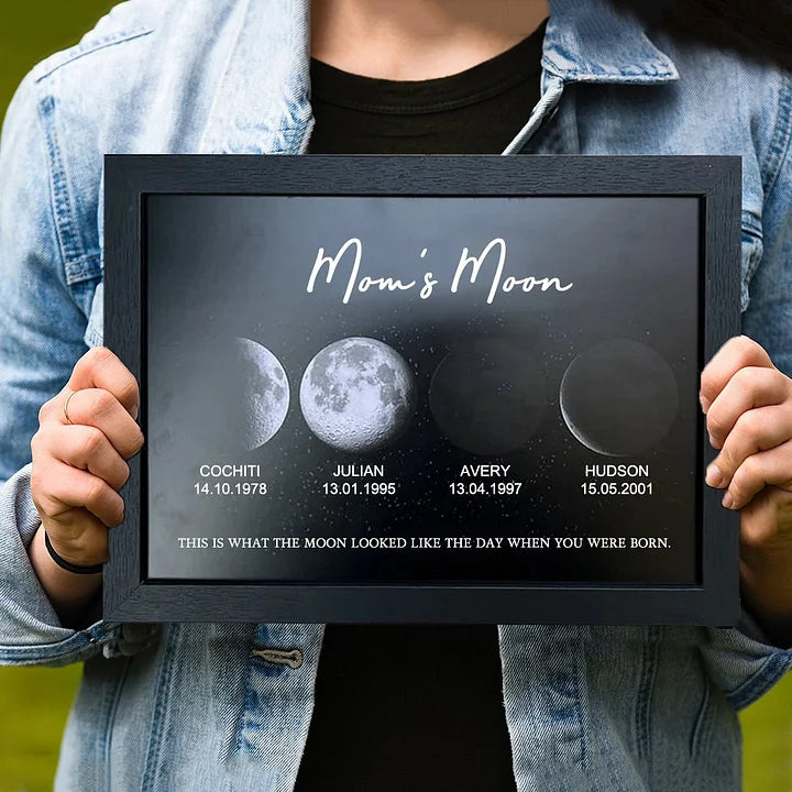 🎁Muttertagsgeschenk🌔Individueller Mond-Nachthimmel-Druck Familiengeschenk 