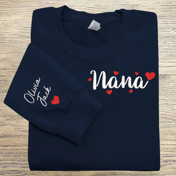 Besticktes Nana-Sweatshirt – Geschenk für Mama, Papa, Oma, Opa