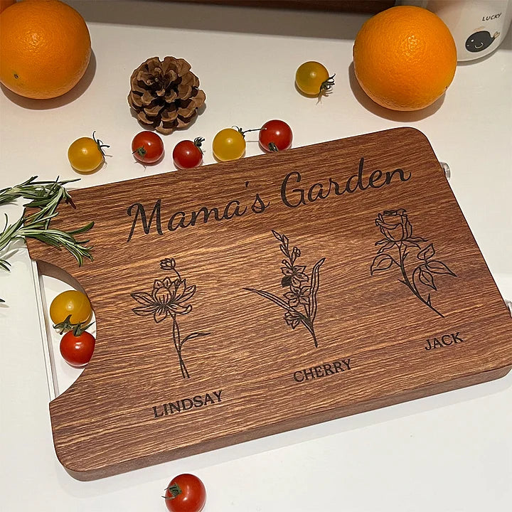 Mamas Garten ist ihr Kinder Personalisiertes Schneidebrett
