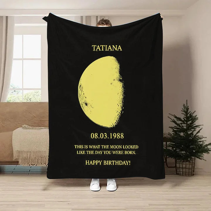 Custom Your Own Moon Phase Blankets Gift for Mom Grandma Mother's Day