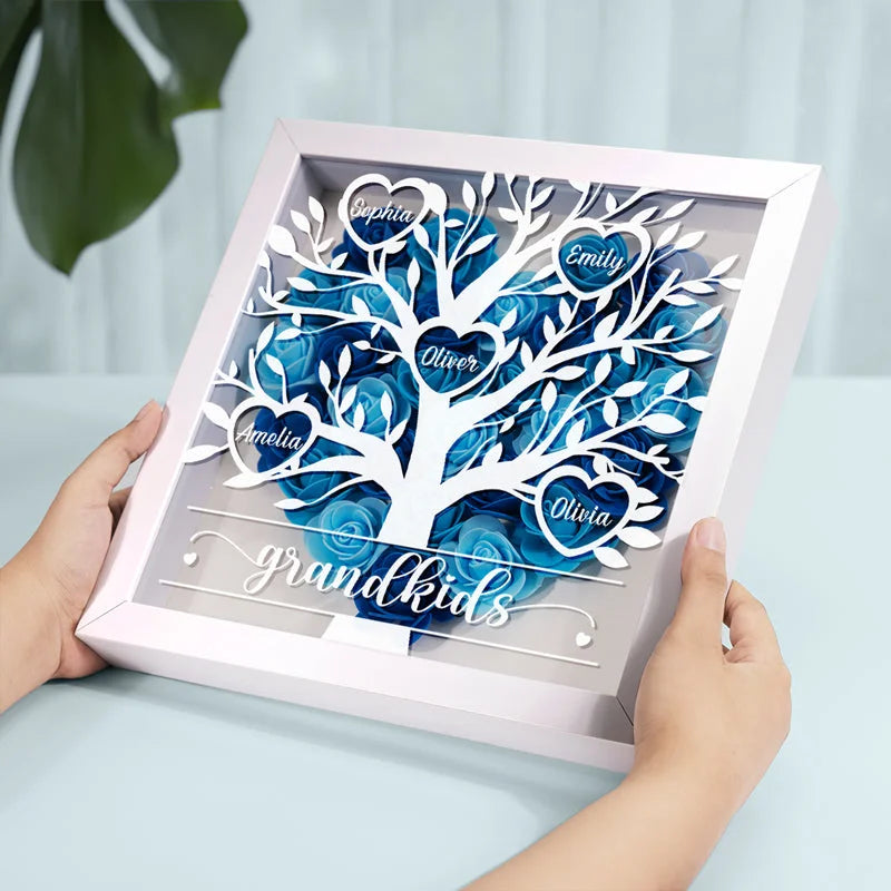 Las madres son la necesidad de la invención - Caja de sombra personalizada con flores para la familia - Día de la Madre, regalo para mamá, abuela