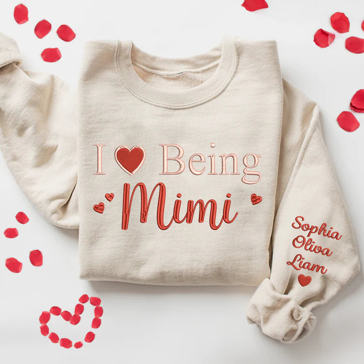 J'adore être Mimi Valentine et Sweat-shirt brodé pour enfants