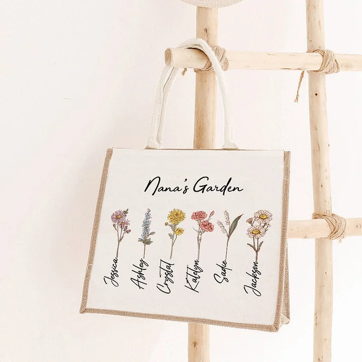 Mamas Garten ist ihre Kinder personalisierte Tragetaschen