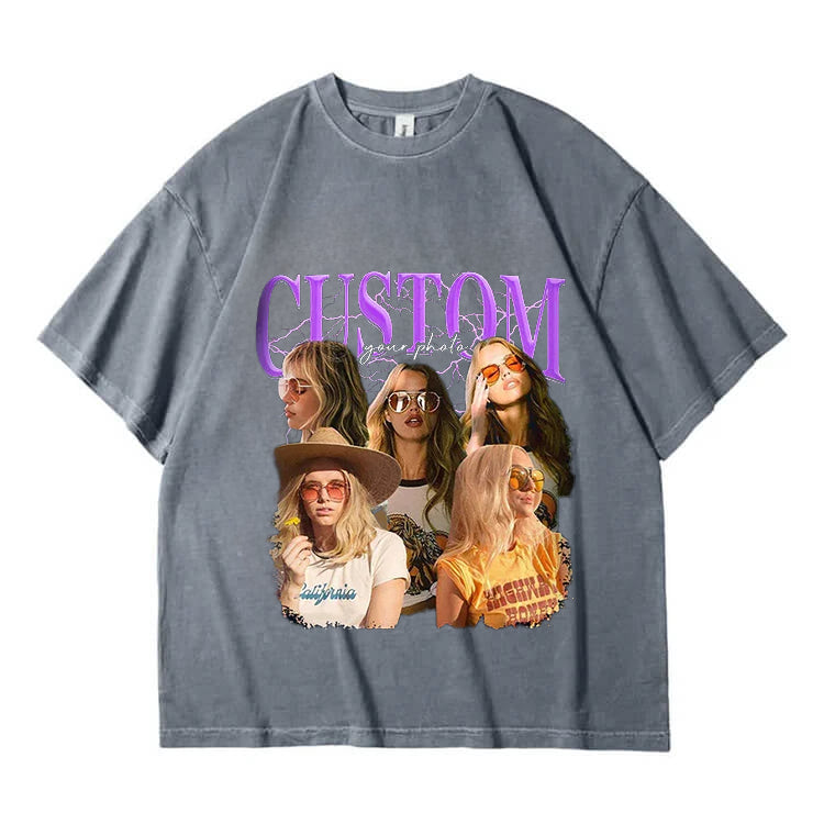 Custom Photo Vintage Tee - Personalized Unisex T-shirt, Hoodie, Sweatshirt - Gift For Family Members, Pet Lovers