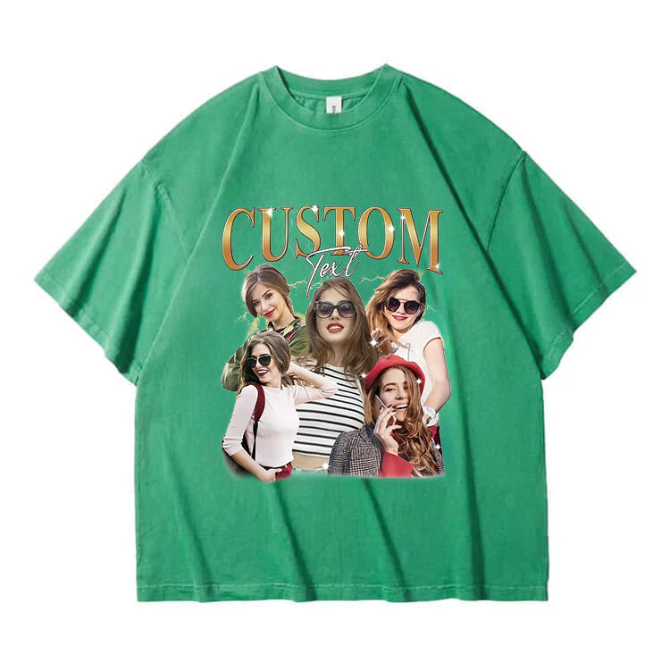 Custom Photo Vintage Tee - Personalized Unisex T-shirt, Hoodie, Sweatshirt - Gift For Family Members, Pet Lovers