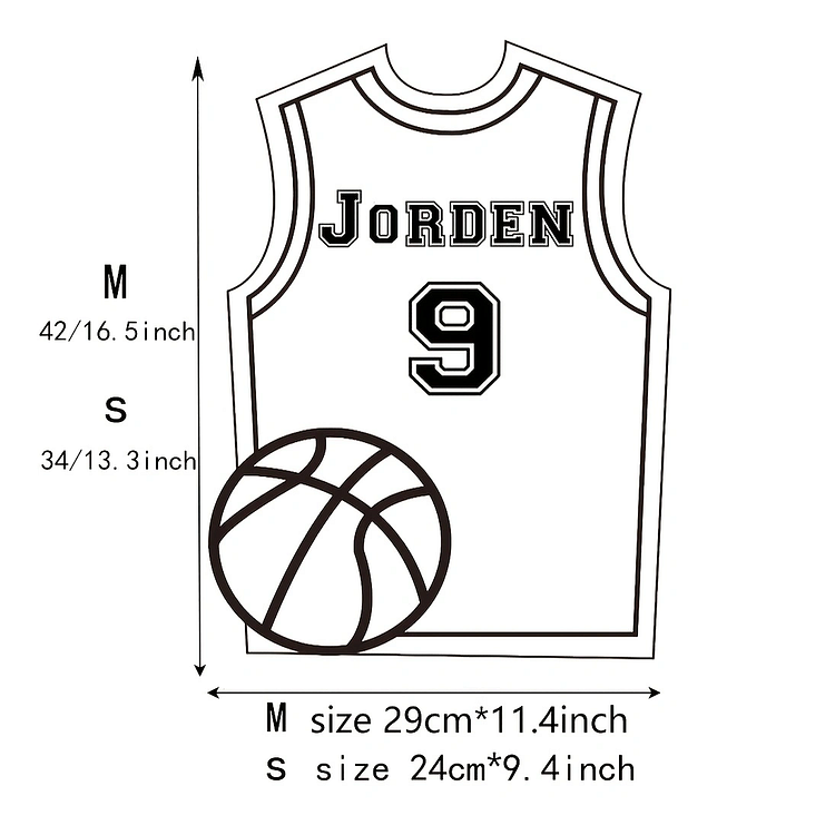 Lámpara de pared con espejo personalizado con nombre para entusiastas del baloncesto