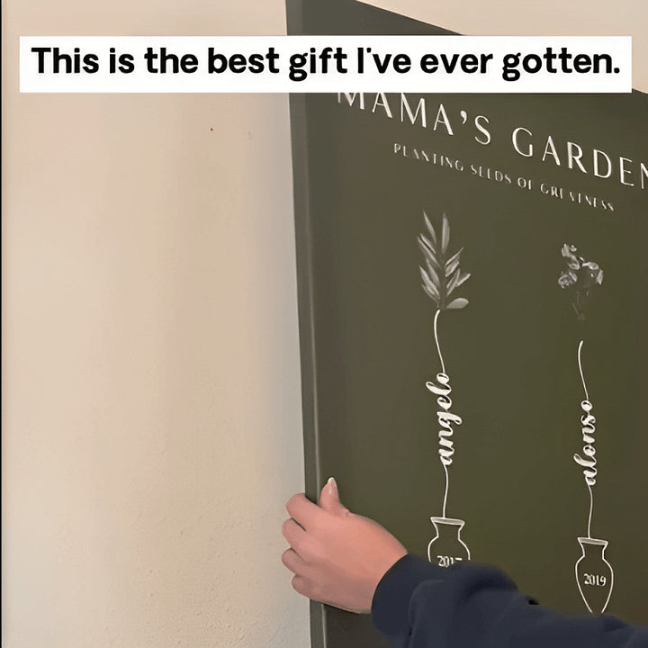Personalisierte Mama' Garden Premium Leinwand