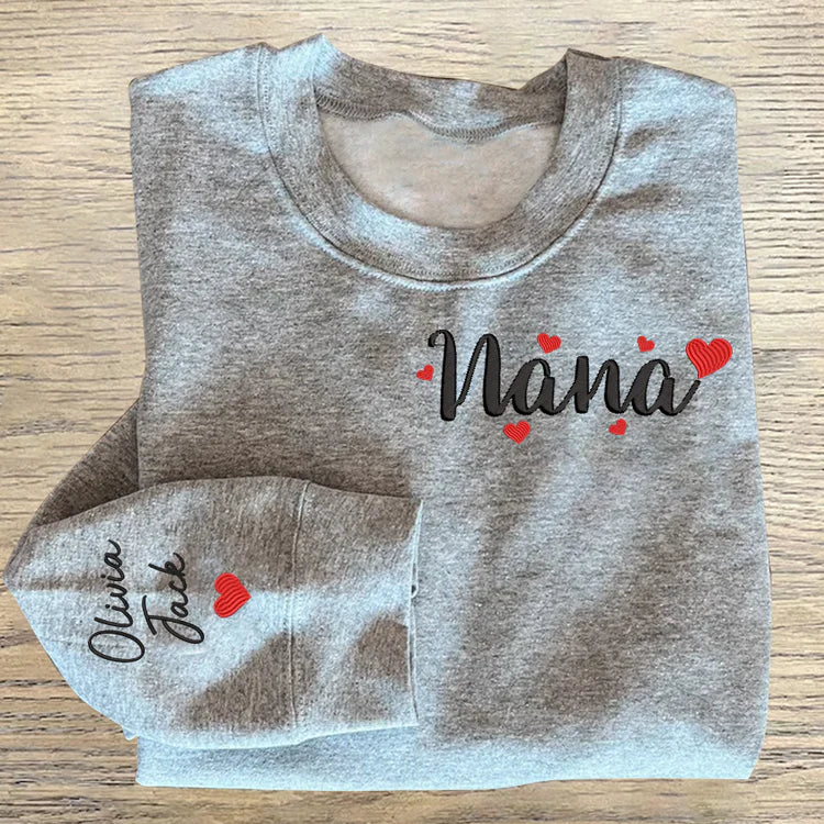 Besticktes Nana-Sweatshirt – Geschenk für Mama, Papa, Oma, Opa