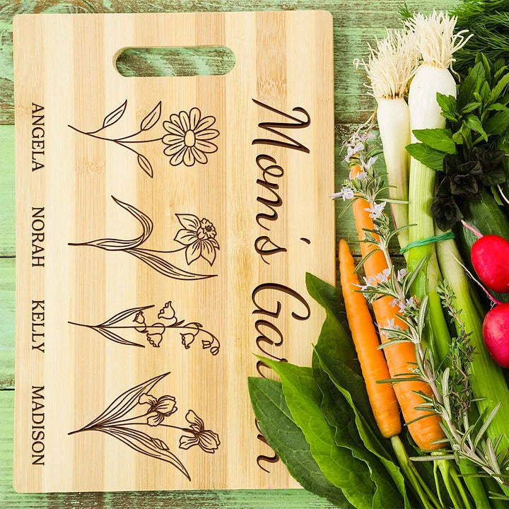 Mamas Garten ist ihr Kinder Personalisiertes Schneidebrett