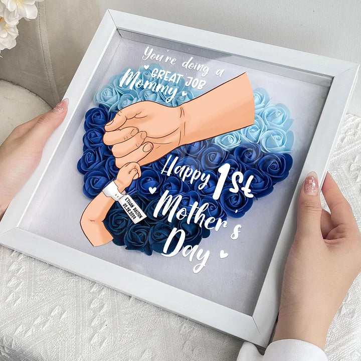 You're Doing A Great Job Mommy - Personalized Flower Shadow Box - Wonderful Gift for the Mother's Day!