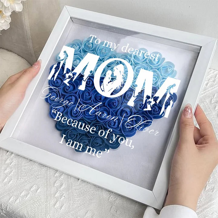 Gemütliche Mutterschaftsmomente – MOM Embrace Baby Flower Shadow Box, kreatives Muttergeschenk