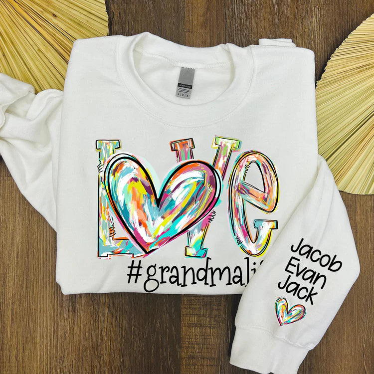 Sudadera Love Grandma and Mom Life Color Trend - Regalo para Mamá