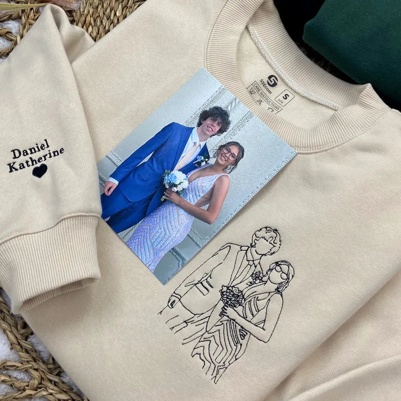 Personalisiertes Portrait vom Foto Sweatshirt Hoodie