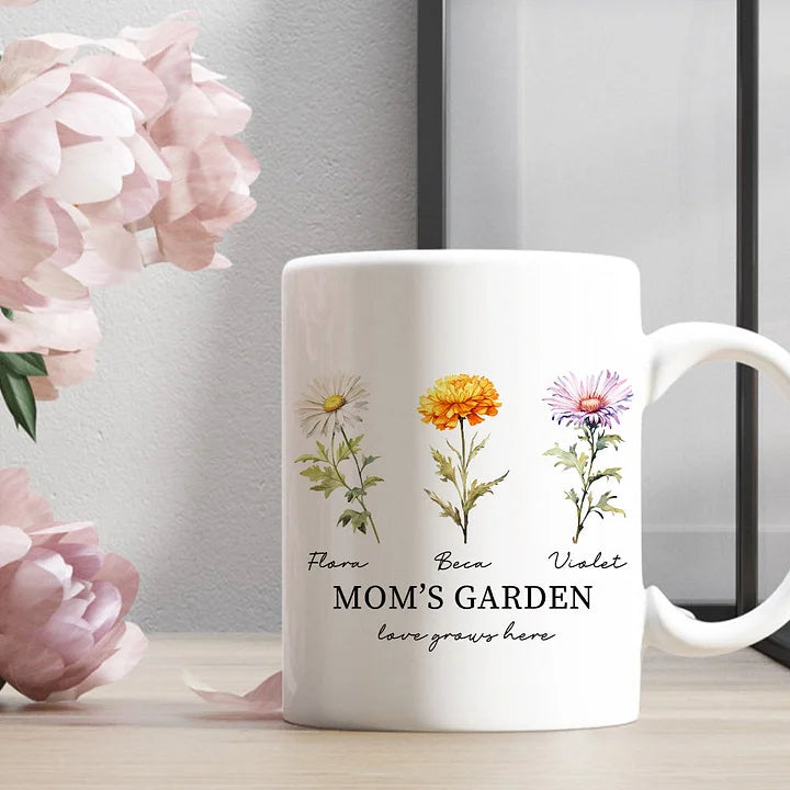 Mamas Garten ist ihre Kinder Personalisierte Tasse Geschenk für Mama Oma