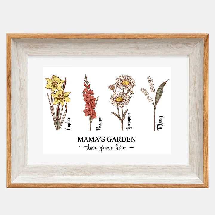 Mamas Garten ist ihr Kinder-Kunstdruckrahmen 