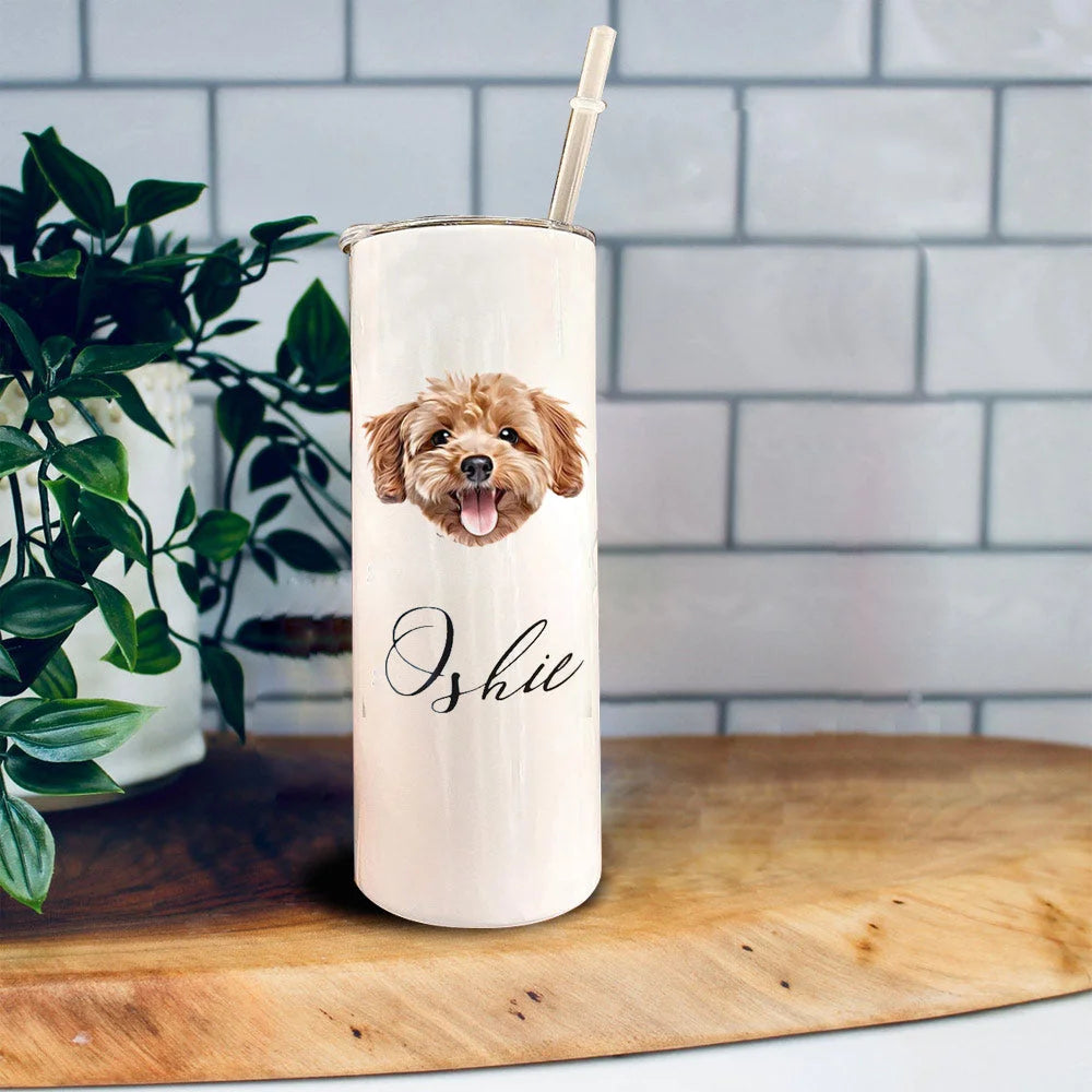 Gobelets personnalisés avec portrait d'animal peint à la main, cadeau d'anniversaire ou de Noël pour les amoureux des animaux