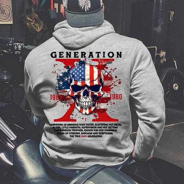 Gen X Skull Custom EST Unisex Sweatshirt Hoodie T-shirt