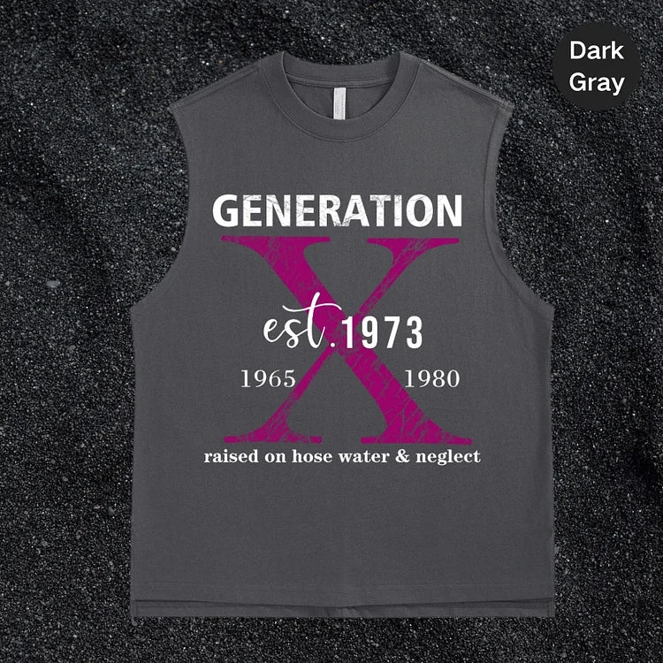 Débardeur GenX | Rose personnalisée X EST personnalisée pour la génération 1965-1980