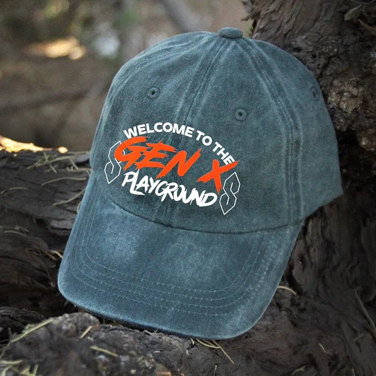 Custom Generation X,Welcome To The Gen X Playground Cap