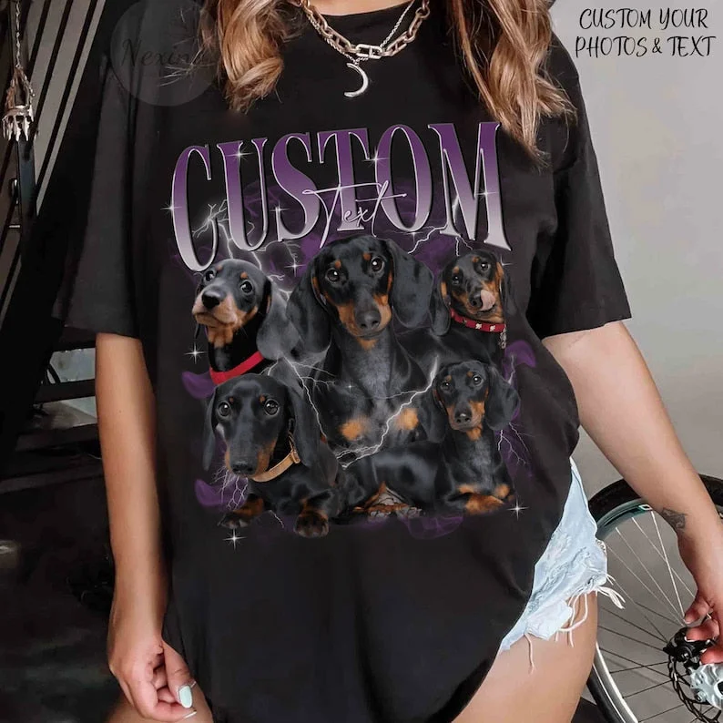 Camiseta Vintage Personalizada con Foto para Amantes de las Mascotas