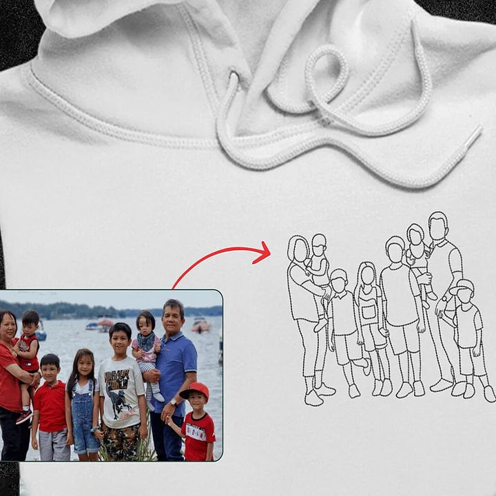 Besticktes Sweatshirt mit benutzerdefiniertem Foto, Geschenk zum Muttertag, Vatertag